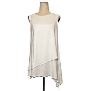 Elie Tahari Women S Sleeveless Layered Tunic Top Asym Hem‎ Ethereal Boho Fairy